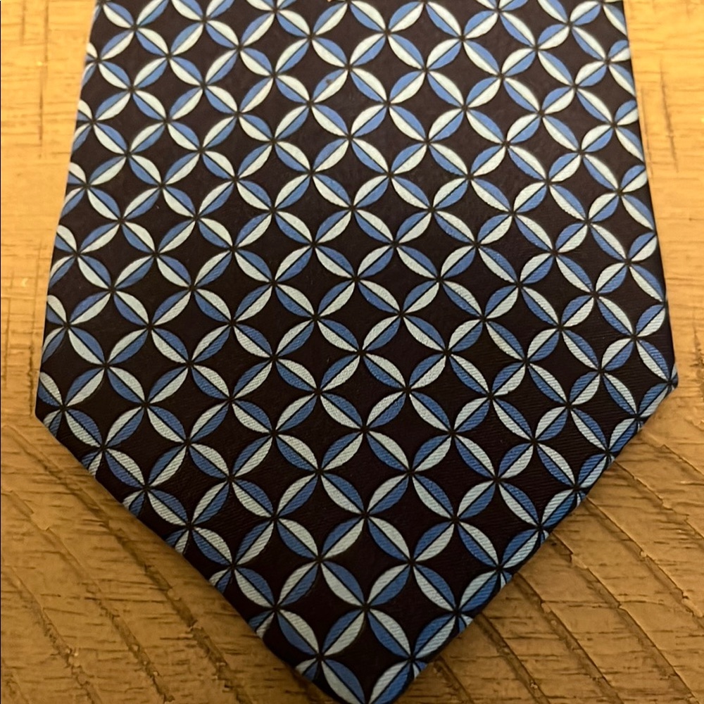 J. Crew Blue Micro-Pattern Tie - Picture 3 of 3